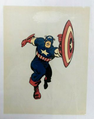 Vintage Marvel Captain America Animation Cel 1966 Cartoon Animated Art
