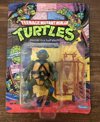 Vtg 1988 Leonardo Teenage Mutant Ninja Turtles Tmnt Unpunched Playmates Moc Rare