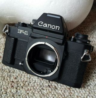 VTG Canon F - 1 SLR Camera Body Only Retro Professional Photography Black 8