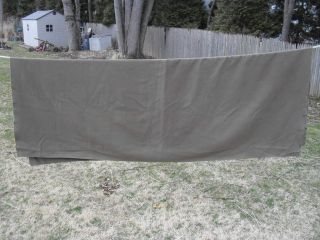 Us Army Ww2 Olive Green Wool Blanket 83x 62 " Military World War Ii