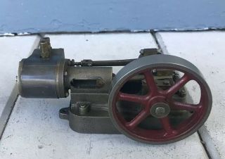 Antique Vintage Cast And Brass 6 Inch Horizontal Stationary Live Steam Engine