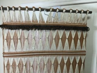 Vintage Macrame Wall Hanging Made in Colombia 100 Cotton Diamonds 28 