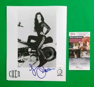 Cher Signed Rare Orginal Vintage 8 " X10 " Record Company Promo Photo With Jsa