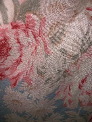VTG Ralph Lauren Size 8 RARE Duck Egg Blue Pink Roses Cotton Long Floral Skirt 6