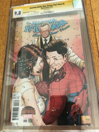 Rare Spider - Man Renew Your Vows 5 Quesada - Stan Lee Signed - Cgc 9.  8