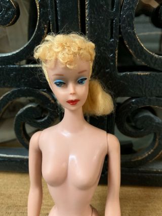 RARE Early Vintage Mattel Barbie Doll Blonde Ponytail 1950 1960 Number 2 3 ? 3