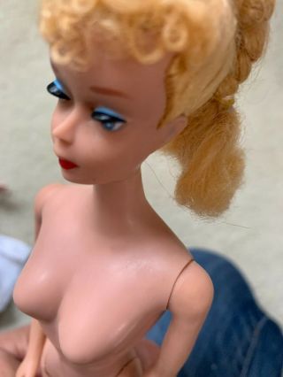 RARE Early Vintage Mattel Barbie Doll Blonde Ponytail 1950 1960 Number 2 3 ? 6