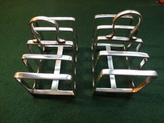 A Art Deco Solid Silver Toast / Letter Racks - James Dixon & Sons 2