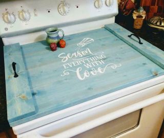 Farmhouse Stove Top Noodle Board Oven Cover,  Vintage,  Primitive - Asst Colors
