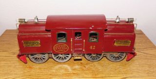 Lionel Standard Gauge 42 Pre War Locomotive Red.  Very Rare