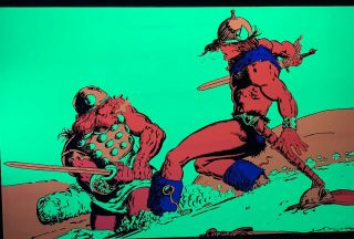1971 The Barbarians Vintage Black Light Poster Conan Thor Viking 7