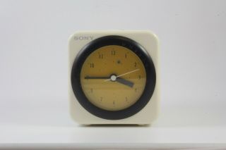 Vintage Space Age Sony Icf - A7 Am/fm Alarm Clock Radio Cube