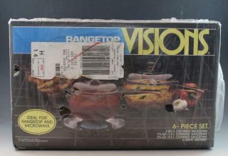 Vtg Pyrex Corning Ware Visions 6 Piece Cookware Set New/Old Stock Corelle NIB 2