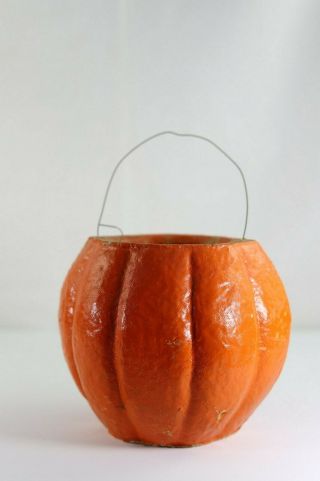 Vintage Halloween Egg Crate Paper Mache Jack - o - Lantern Lantern Insert 5