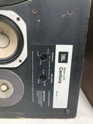 Vintage JBL L100 Century Speakers Parts/repair Work 6