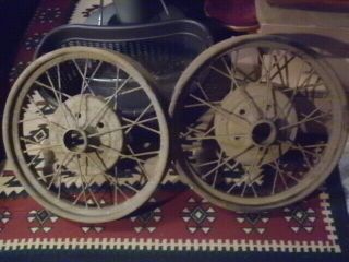 Antique Early Ford Spoke Wire Wheel Rims 22 " X 4 " Model A Set Of 2 See Photo