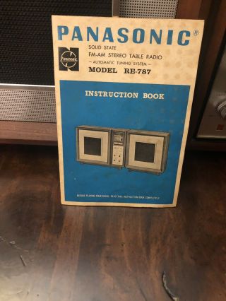 Vintage Mid 60’s Panasonic RE - 787 FM/AM Stereo w/ extention speaker Ex - cond 4