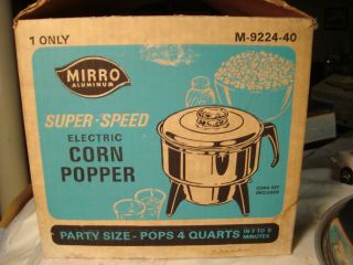 Vintage Mirro Aluminum - Speed Electric Corm Popper w/ Box 2