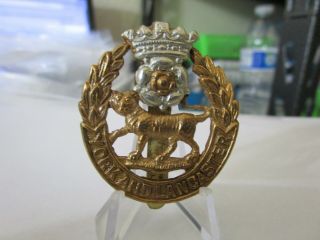 Wwii British Army York And Lancaster Regiment Bi Metal Cap Badge Kk679 1967