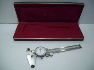 Vtg Mitutoyo Dial Caliper No.  505 - 629 Size 4 " Made In Japan