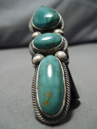 Important Vintage Navajo Rick Martinez Royston Turquoise Sterling Silver Ring