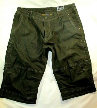 Kuhl Vtg Patina Dyed Cotton/nylon Long Cargo/hiking Shorts Men 