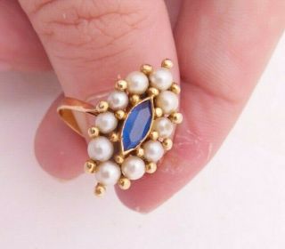 Fine 9ct/ 9k Gold Cultured Pearl Large Cluster Ring,  375