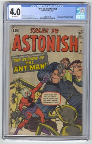 Tales To Astonish 35 Cgc 4.  0 Vintage Marvel Comic Key 1st Costumed Ant - Man 12c