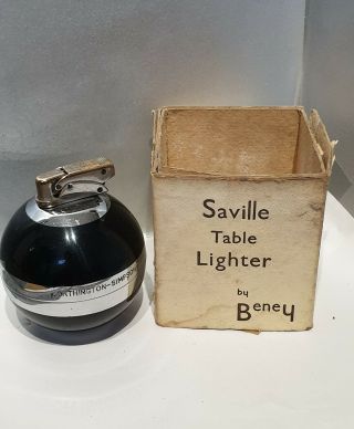 Vintage Beney Saville Petrol Table Lighter Boxed