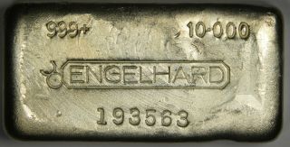 10 Oz 999,  Engelhard Rare 4th Canadian Series Silver Bar Bullion Bull Logo