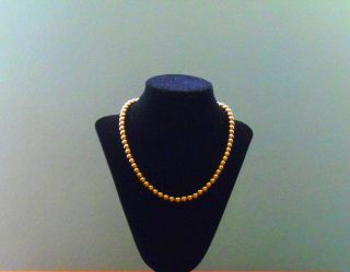 14 Kt Yellow Gold Vintage Add A Bead 17 1/2 Inch Necklace 7.  4 G