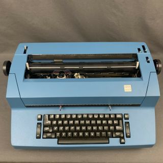Vintage Ibm Selectric Ii Correcting Typewriter Blue Color
