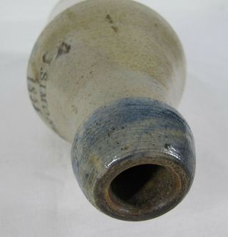 Antique Dated 1855 Pre Prohibition Cobalt STONEWARE Bottle J SIMONDS yqz 8