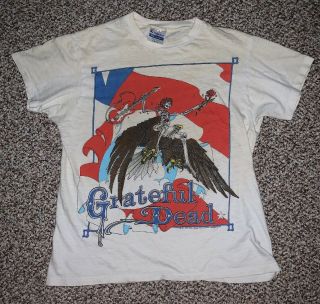 Vintage 1987 Grateful Dead Spring Tour Concert Tee T Shirt 80s Thin Jerry Garcia