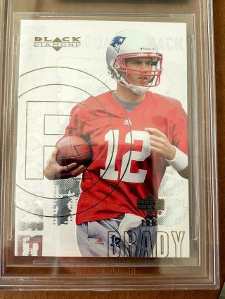 2000 Upper Deck Black Diamond 126 Tom Brady Beckett 9 Patriots rare 2