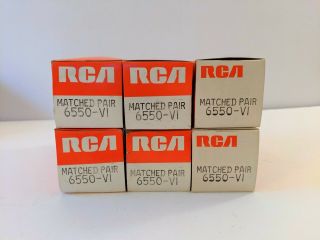 6 Vintage RCA Electron Tubes In Boxes 6550 - V1 Matched Pair 2