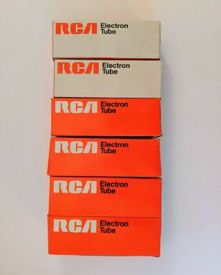 6 Vintage RCA Electron Tubes In Boxes 6550 - V1 Matched Pair 3