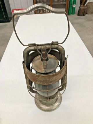 Bs4 Vintage Dietz Fireman Kerosene Lantern Globe Fire Dept Tubular