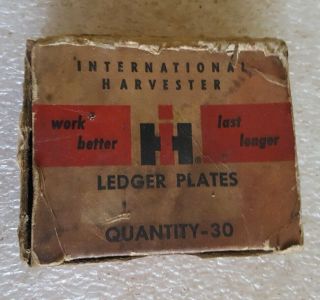 24 Vintage International Harvester Ih Ledger Plates Sickle Mower