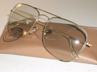 1960 ' s 58[]16 VINTAGE B&L RAY BAN PHOTOCHROMATIC CARAVAN AVIATOR SUNGLASSES 2