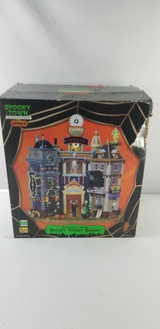 RARE RETIRED Lemax SPOOKY TOWNE SQUARE 05008 HALLOWEEN 3