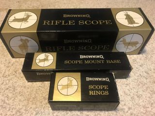 Vintage Browning Rifle Scope Model 1217 Scope Rings And Scope Mount