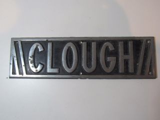 Vintage Clough Truck Metal Emblem Ornament Script Nameplate Trim Badge Oem Fire