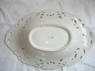 Antique meissen porcelain Serving Plate / Bowl Raised Gold Gilt & Floral Platter 5