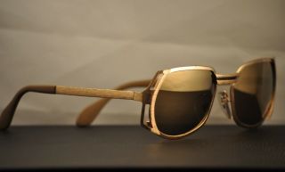 Vintage Neostyle 308 Sunglasses - Brushed Gold/Gold Mirror Lenses, 2