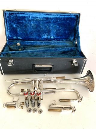 Vintage YAMAHA YTR - 734 Trumpet Professional Double Case.  Estate item as - found 9