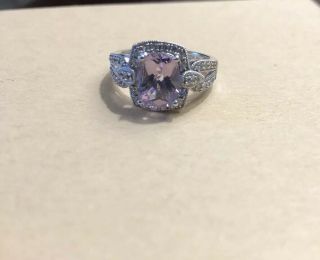 Kay Jewelers Vintage Inspired Sterling Silver And Amethyst Ring Size 7