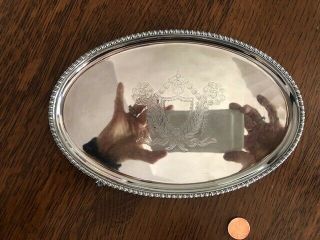 Antique Barker Ellis Silver Plate Footed Butler/Calling Card Tray 5