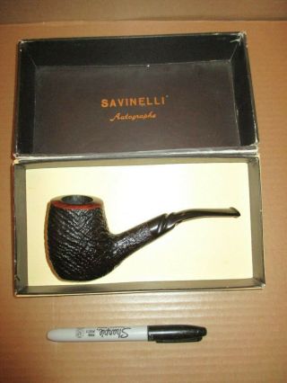 Vintage Estate Tobacco Pipe Savinelli Autograph 5 Italy Gorgeous