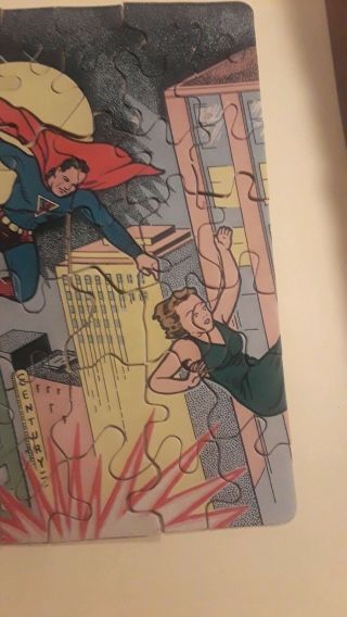 Vintage Superman Puzzle 1940 Saalfield Complete 8 1/2 x 11 6